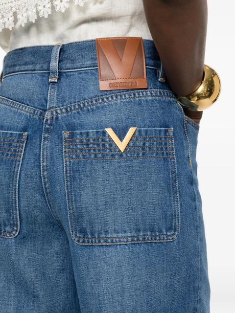 Valentino Garavani belt-loop cuffed jeans - Blue