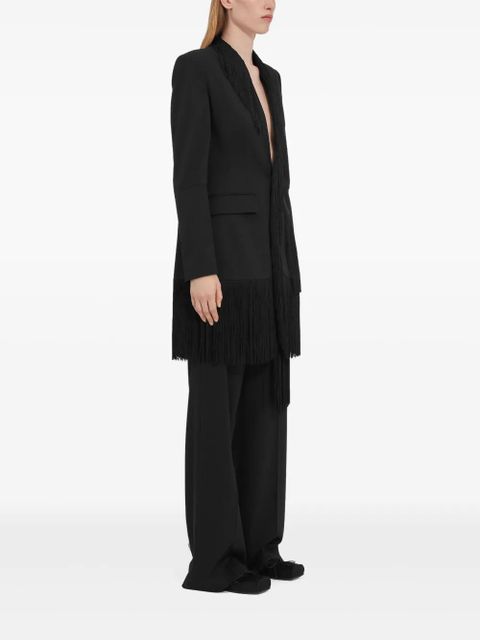 MM6 Maison Margiela fringe-detail blazer - Black