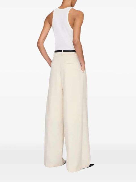 ANINE BING Lou pleated trousers - Neutrals