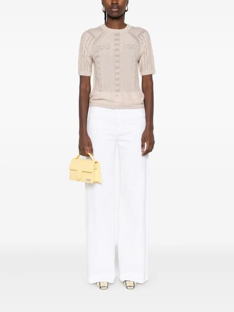 Ba&Sh Philo eyelet-knit top - Neutrals - zdjęcie produktu nr 2