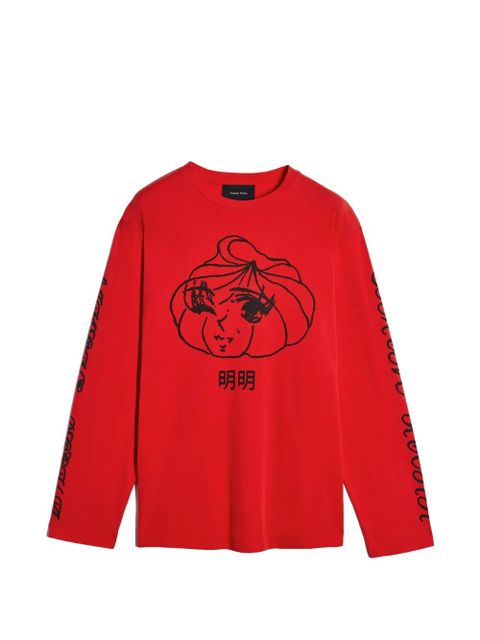Simone Rocha logo-print T-shirt - Red - zdjęcie produktu nr 1