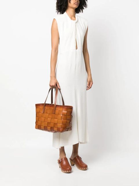 DRAGON DIFFUSION woven leather tote bag - Brown - zdjęcie produktu nr 2