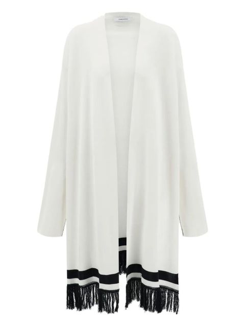 Ferragamo fringe-detailed cardigan - White - zdjęcie produktu nr 1