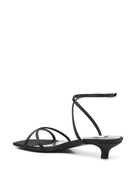 TOTEME 50mm satin crossover sandals - Black - zdjęcie produktu nr 2