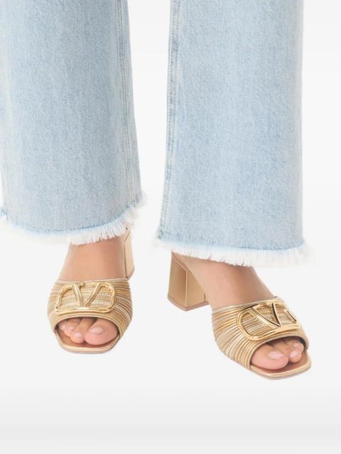 Valentino Garavani 60mm VLogo sandals - Gold