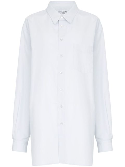Maison Margiela long-length cotton shirt - White - zdjęcie produktu nr 1