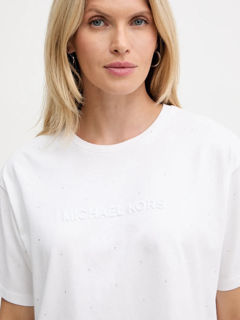 MICHAEL Michael Kors t-shirt bawełniany damski kolor biały MF551TR2ZU