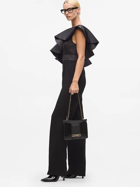 Karl Lagerfeld torebka skórzana K/NOVA kolor czarny A4W30278