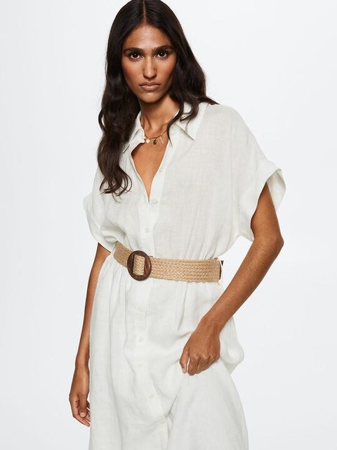 Mango sukienka lniana Laia