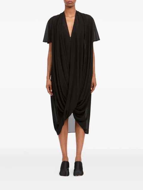 MM6 Maison Margiela draped mdi dress - Black - zdjęcie produktu nr 2