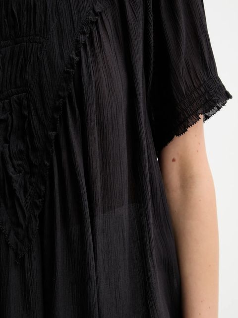 MUNTHE bluzka PERILLA damska kolor czarny gładka 252100025231