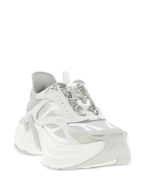 FENDI F-Light leather sneakers - White - zdjęcie produktu nr 2
