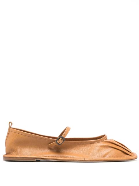 Hereu Dansa pleated slippers - Brown - zdjęcie produktu nr 1