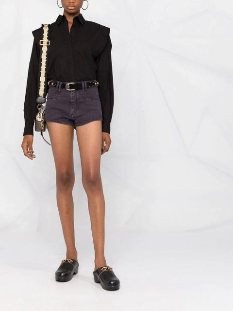 Isabel Marant Neidali denim shorts - Purple