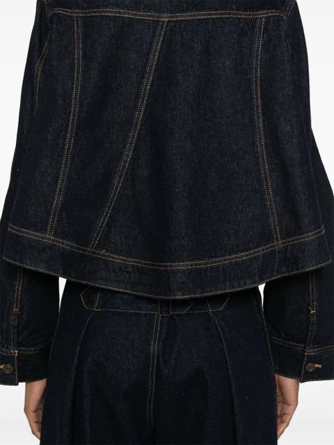 Victoria Beckham cropped denim jacket - Blue