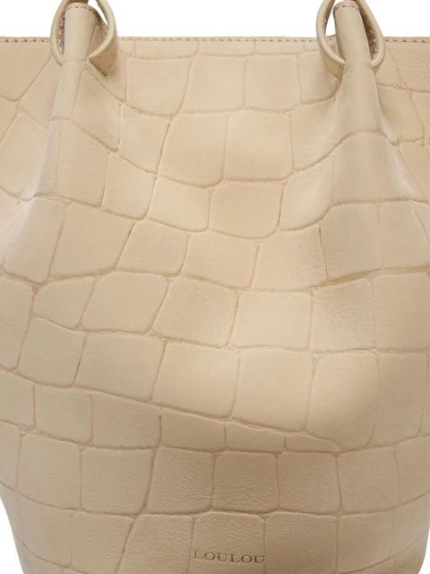 LouLou de Saison circular textured shoulder bag - Neutrals
