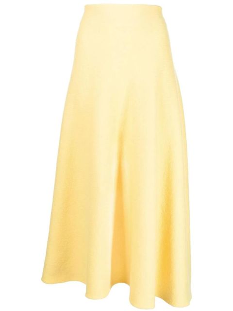 Jil Sander knitted midi A-Line skirt - Yellow - zdjęcie produktu nr 1
