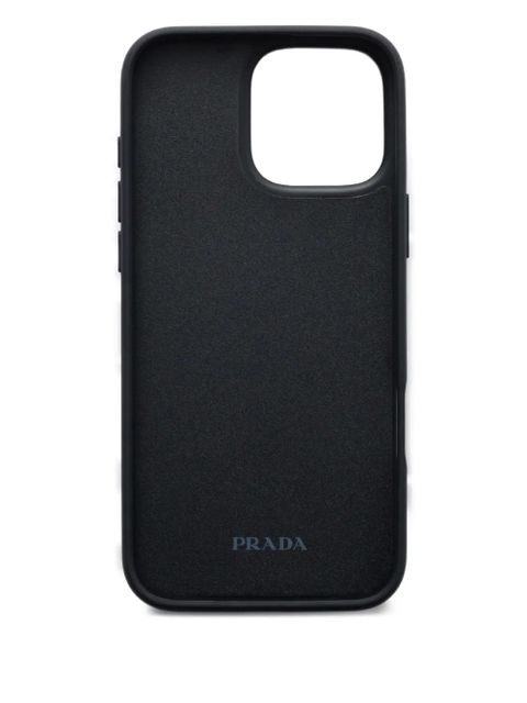 Prada Saffiano leather iPhone 16 Pro Max case - Red - zdjęcie produktu nr 2