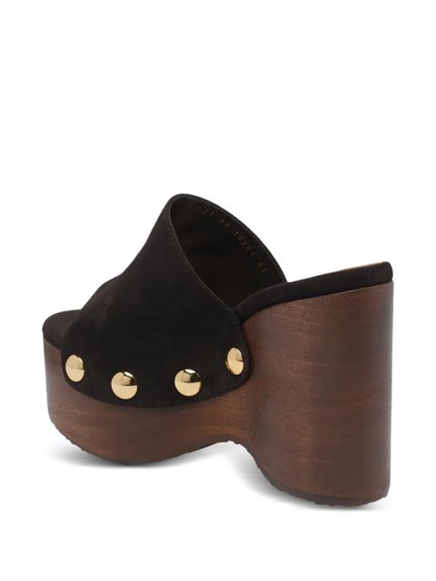 Gianvito Rossi 115mm button detail sandals - Brown