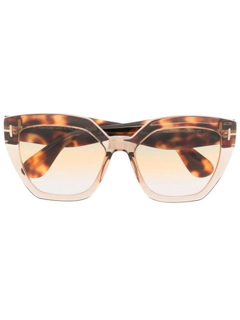 TOM FORD Eyewear Phoebe oversize tortoiseshell-arm sunglasses - Brown - zdjęcie produktu nr 1