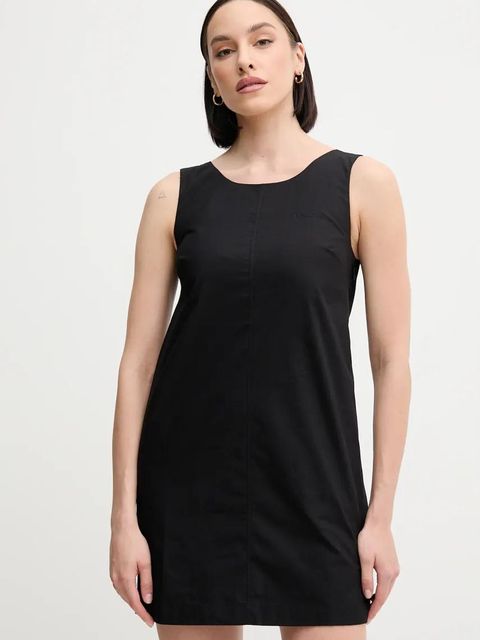 Calvin Klein Jeans sukienka bawełniana kolor czarny mini prosta LV047AB000 - zdjęcie produktu nr 1