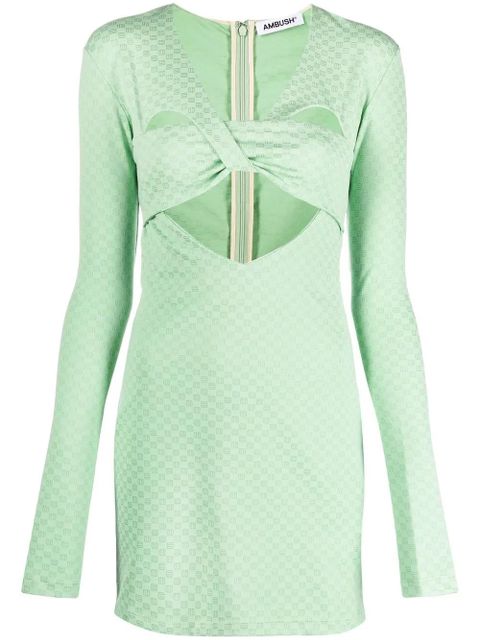 AMBUSH cut-out detail mini dress - Green - zdjęcie produktu nr 1