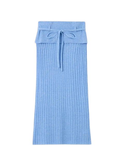 Guest In Residence tie-waist midi skirt - Blue - zdjęcie produktu nr 1