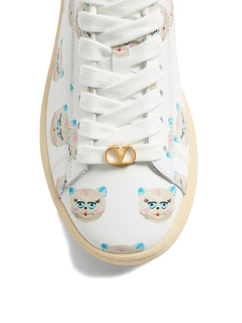 Valentino Garavani Royco Chat de la Maison-print sneakers - White