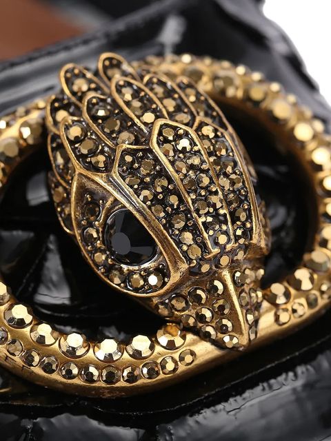 Kurt Geiger London szpilki skórzane Chelsea Ankle Strap kolor czarny 4987400719