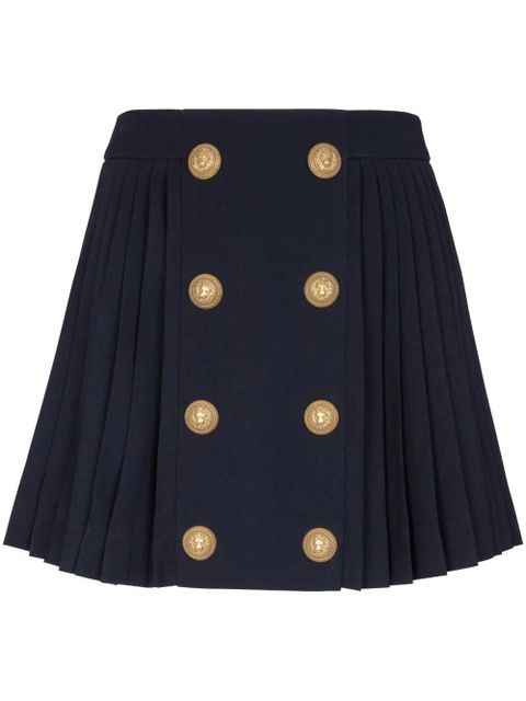 Balmain button-detail pleated miniskirt - Black - zdjęcie produktu nr 1