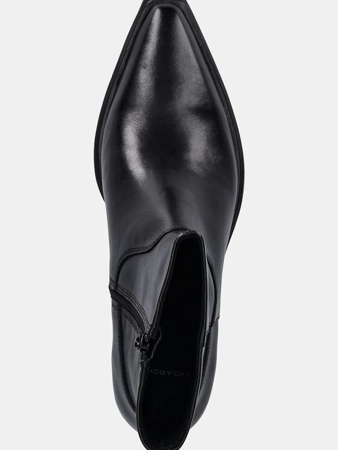 Vagabond Shoemakers botki skórzane KELSEY damskie kolor czarny na słupku 5810-101-20