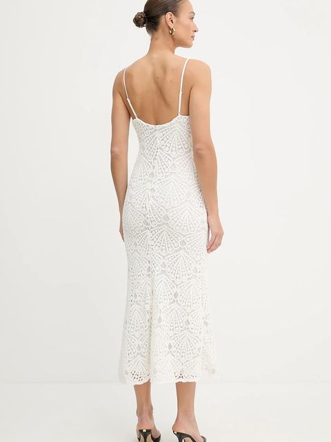 Bardot sukienka bawełniana kolor biały maxi rozkloszowana 59990DB - zdjęcie produktu nr 2