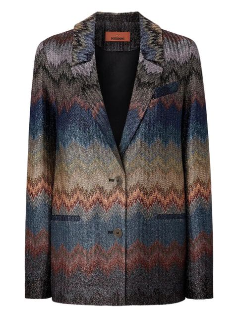 Missoni chevron-pattern blazer - Blue - zdjęcie produktu nr 1