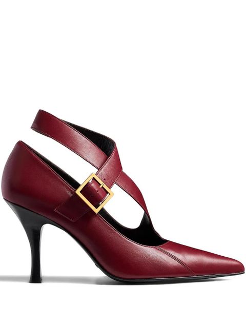 KHAITE 85mm Sloan buckle strap pumps - Red - zdjęcie produktu nr 1