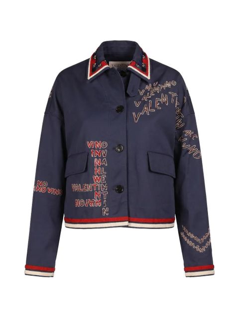 Valentino Garavani beaded collar jacket - Blue - zdjęcie produktu nr 1