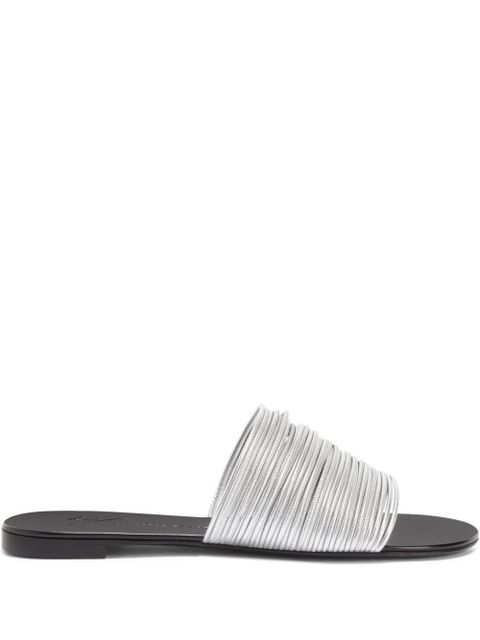 Giuseppe Zanotti Clio Flat sandals - Silver - zdjęcie produktu nr 1