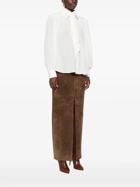 Chloé lace-collar shirt - Neutrals
