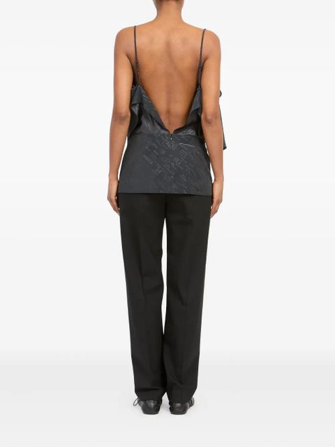 MM6 Maison Margiela ruffled open back top - Grey