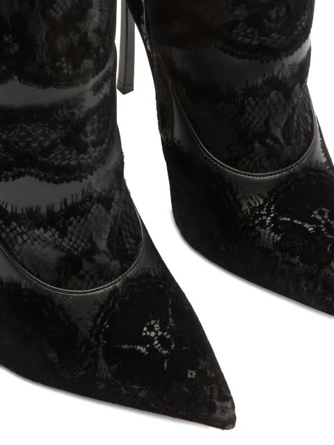 Casadei 120mm Lingerie boots - Black