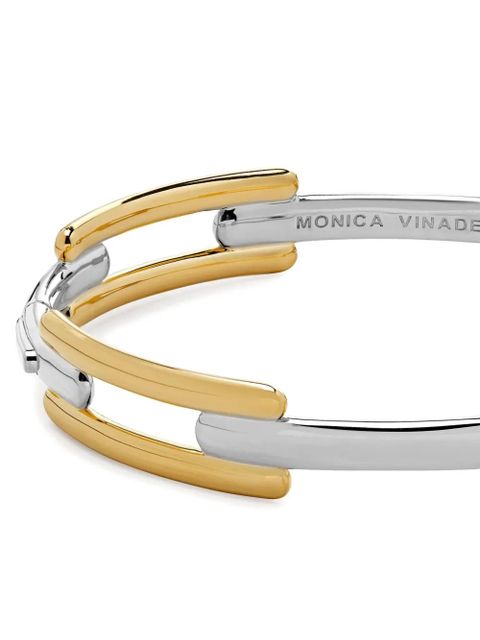 Monica Vinader two-tone design bangle - Silver