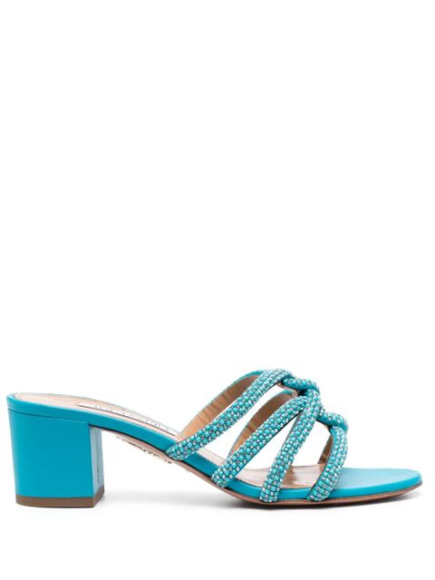 Aquazzura crystal-embellished sandals - Blue - zdjęcie produktu nr 1