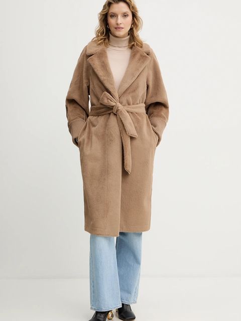 Guess płaszcz LUCREZIA kolor beżowy W5BL63 W4200 - zdjęcie produktu nr 1