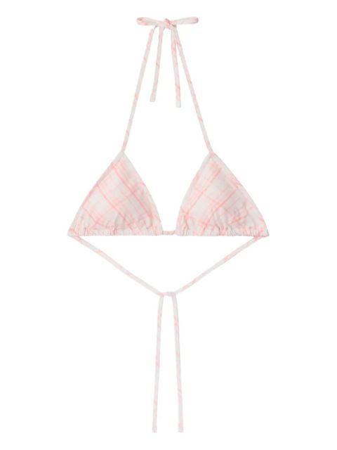 Burberry checked bikini top - White - zdjęcie produktu nr 1