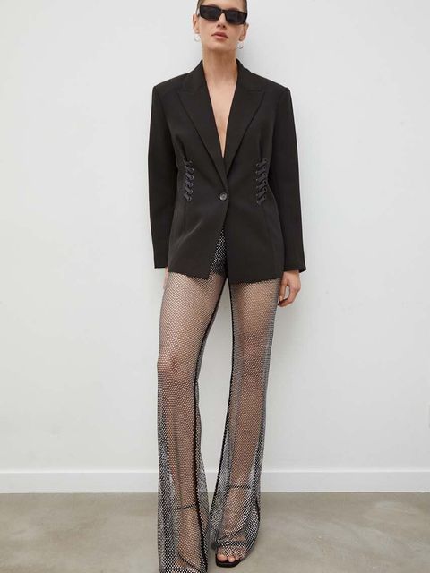 2NDDAY marynarka 2ND Saga - Essential Suiting kolor czarny jednorzędowa gładka 2241115165