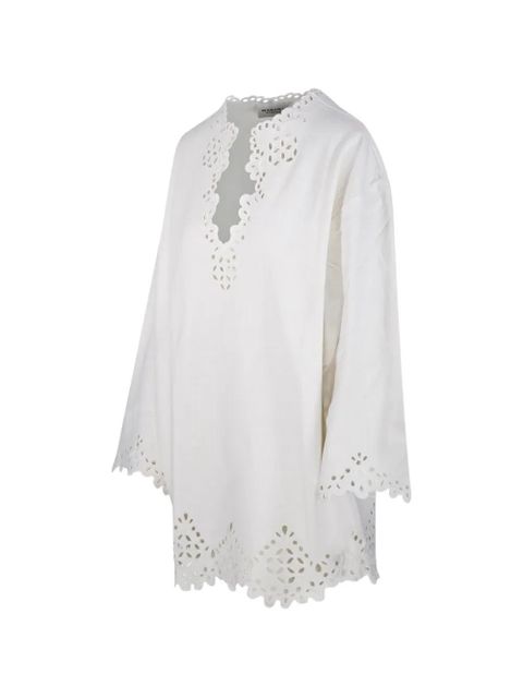 MARANT ÉTOILE scalloped tunic - White