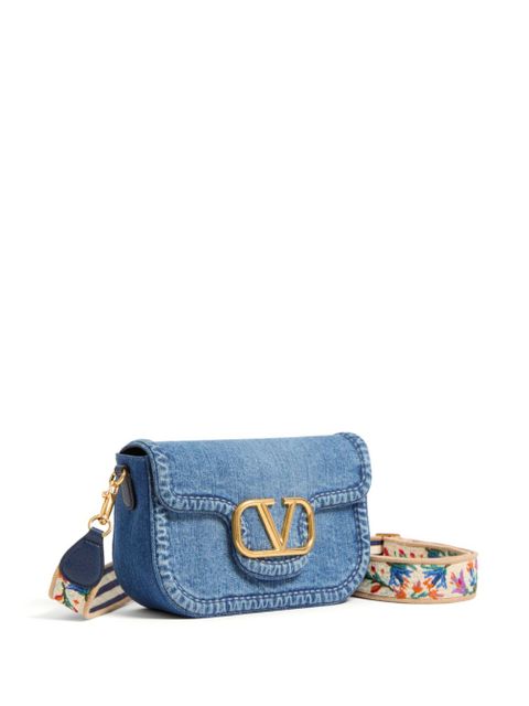 Valentino Garavani Alltime denim shoulder bag - Blue