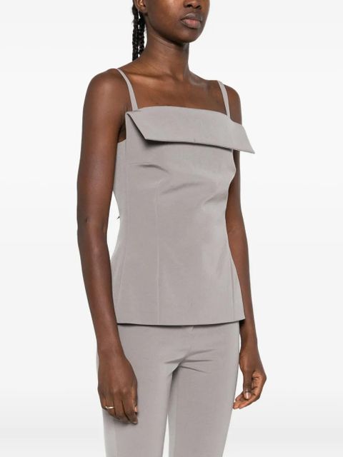 Nanushka square-neck sleeveless top - Grey