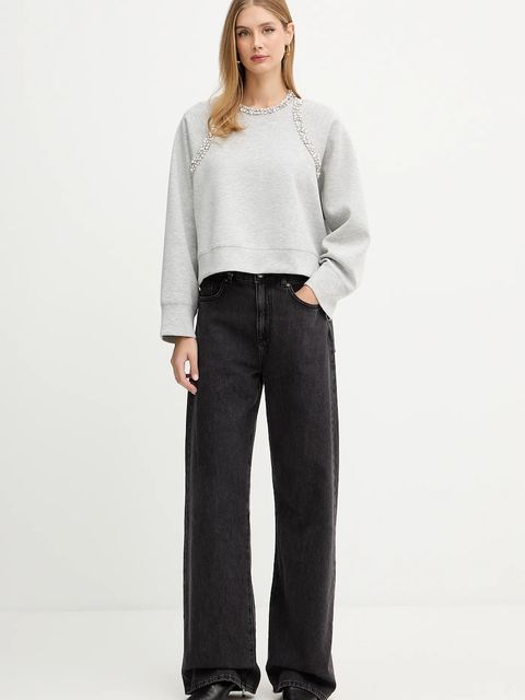 Pinko bluza damska kolor szary z aplikacją 105717 A2TL - zdjęcie produktu nr 2