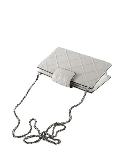 Tory Burch mini Fleming quilted chain cross body bag - White - zdjęcie produktu nr 2