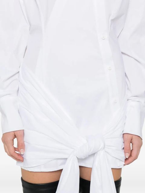 The Attico long-sleeve knot mini dress - White - zdjęcie produktu nr 2